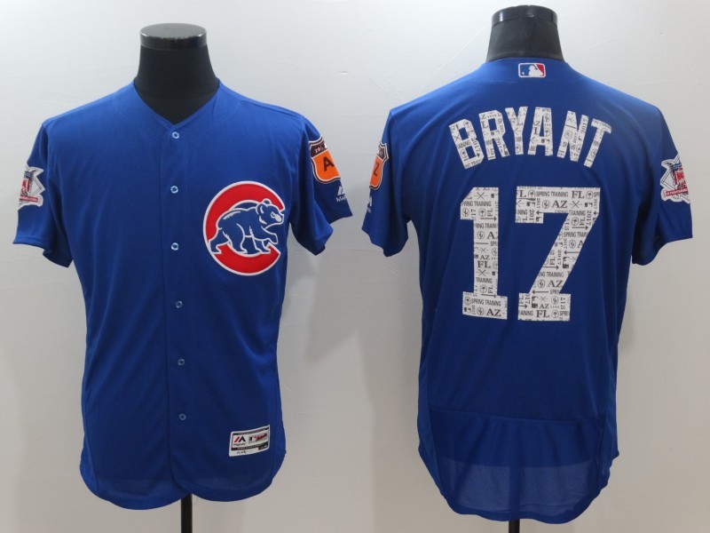 2017 MLB Chicago Cubs #17 Bryant Blue Jerseys->boston red sox->MLB Jersey